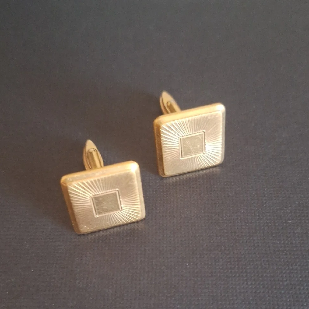 Vintage Gold Square Cufflinks